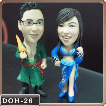 中國風公仔DOH-26，只要提供照片，就可以製作囉，完全獨一無二可愛的公仔，就在九星！